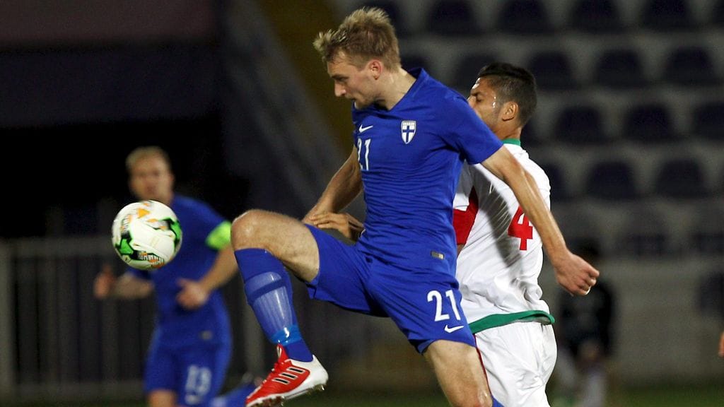 Tim Väyrynen Marokko-ottelussa.