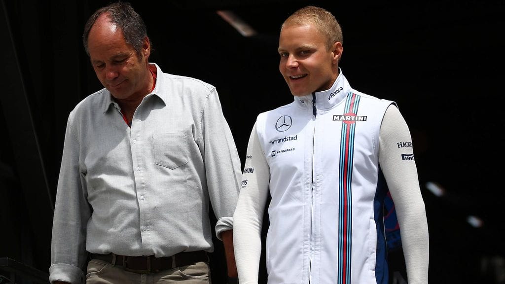 Gerhard Berger ja Valtteri Bottas juttusilla toukokuussa Monacossa.