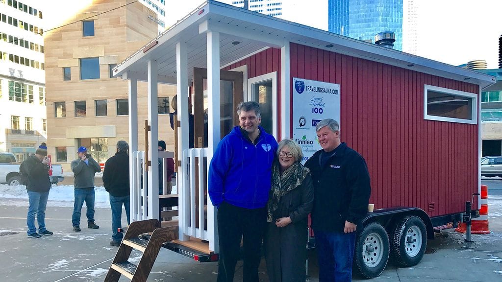 Kiertävä suomalainen sauna Yhdysvalloissa