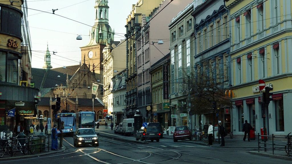 Katunäkymää Oslossa.