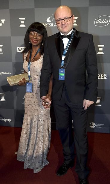 Tapio Suominen ja uusi rakas Urheilugaalassa 17.1.2016