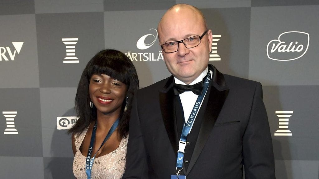 Tapio Suominen ja Evelyn-rakas Urheilugaalassa 17. tammikuuta 2016.