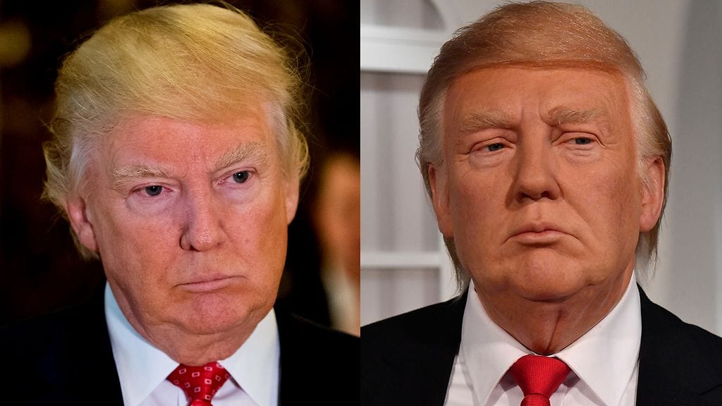 Kummassa kuvassa poseeraa aito Donald Trump?