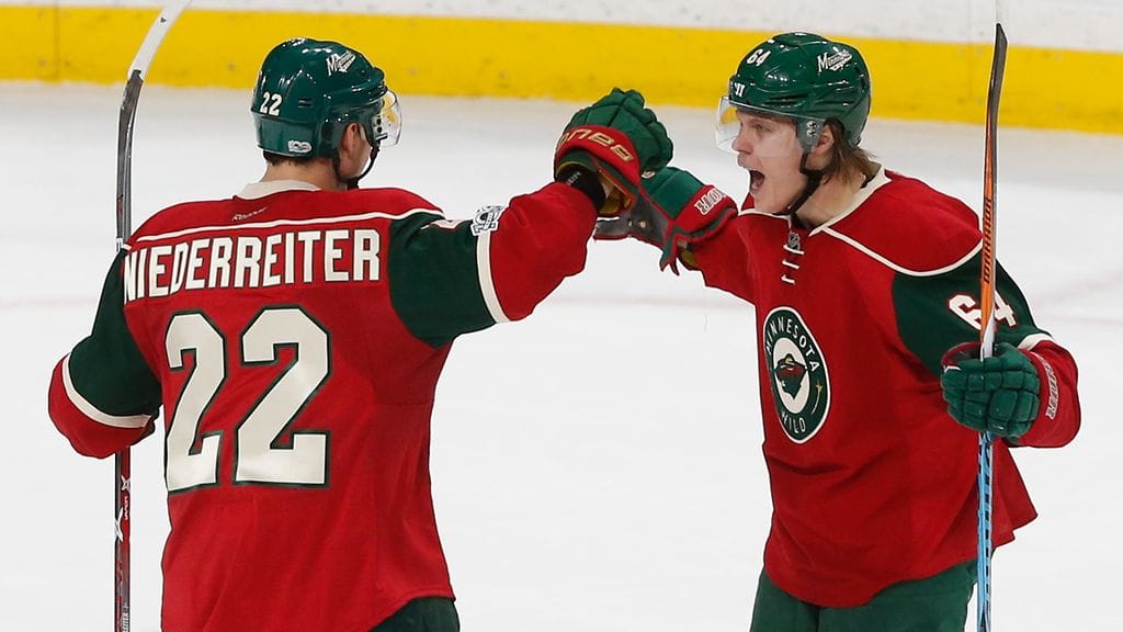 Mikael Granlund (oik.) teki pisteen jo 11 ottelussa peräkkäin, mikä on Minnesota Wildin uusi seuraennätys.