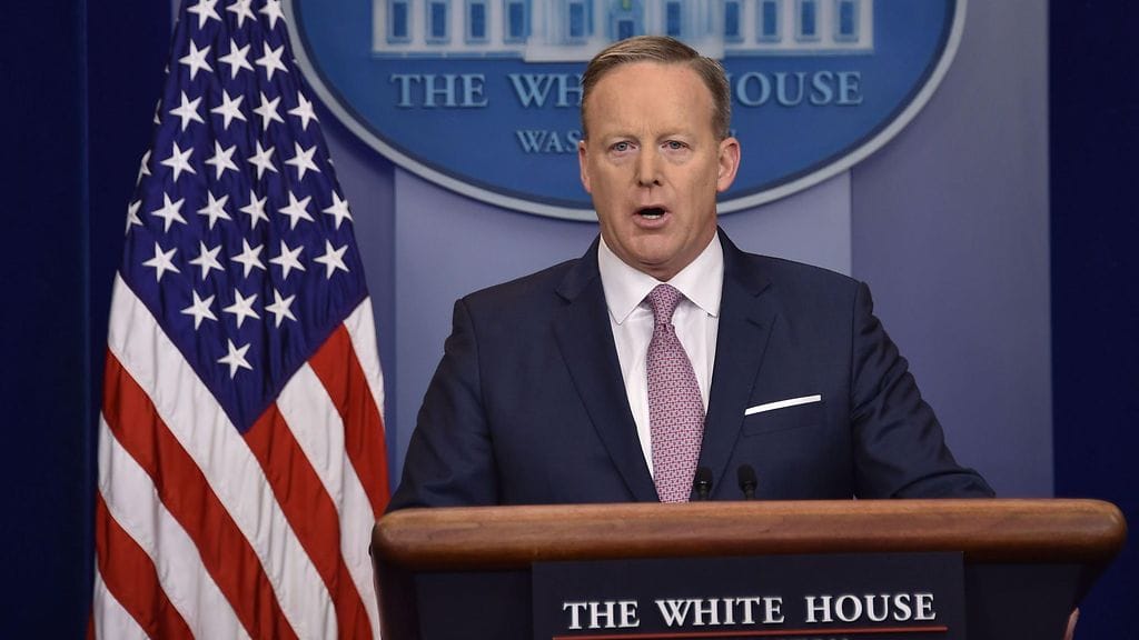 Trumpin hallinnosta eronnut Sean Spicer.