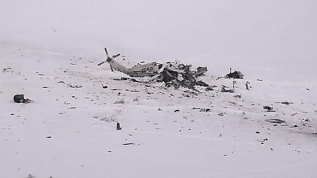 Lähellä Campo Felicen hiihtokeskusta putosi helikopteri, joka oli kuljettamassa loukkaantunutta laskettelijaa. Onnettomuudessa kuoli kuusi ihmistä.