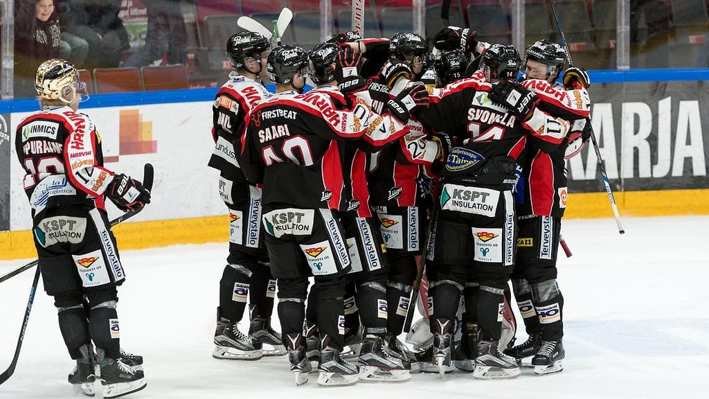 JYP juhli jälleen. Arkistokuva.