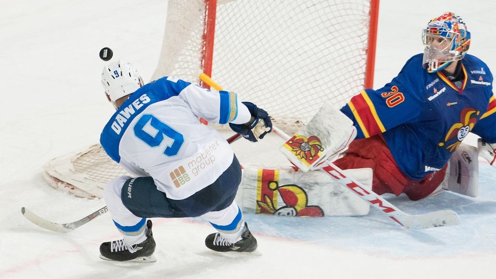 Nigel Dawes osui kertaalleen Jokereita vastaan.