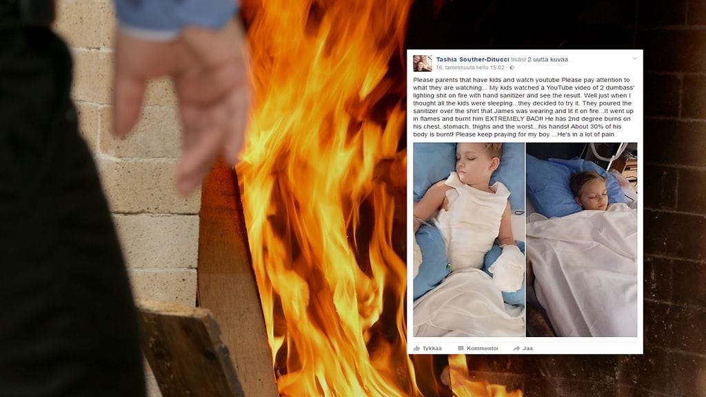 Nettivideo yllätti pikkupojan temppuun, joka oli maksaa hänen henkensä.