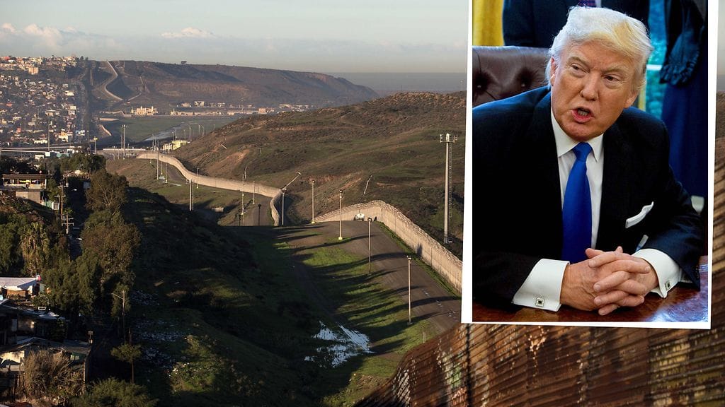 Tältä näyttää Yhdysvaltojen ja Meksikon välinen raja Tijuanassa tällä hetkellä. Trumpin vision mukaan paikalle nousee korkea muuri.