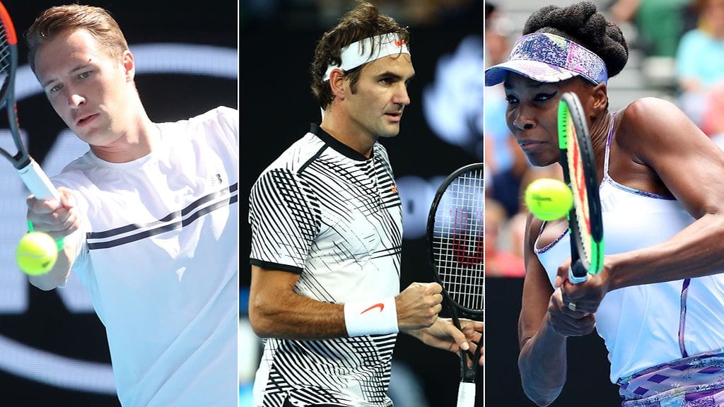 Henri Kontinen, Roger Federer ja Venus Williams tavoittelevat mestaruuksia Australian avoimista.