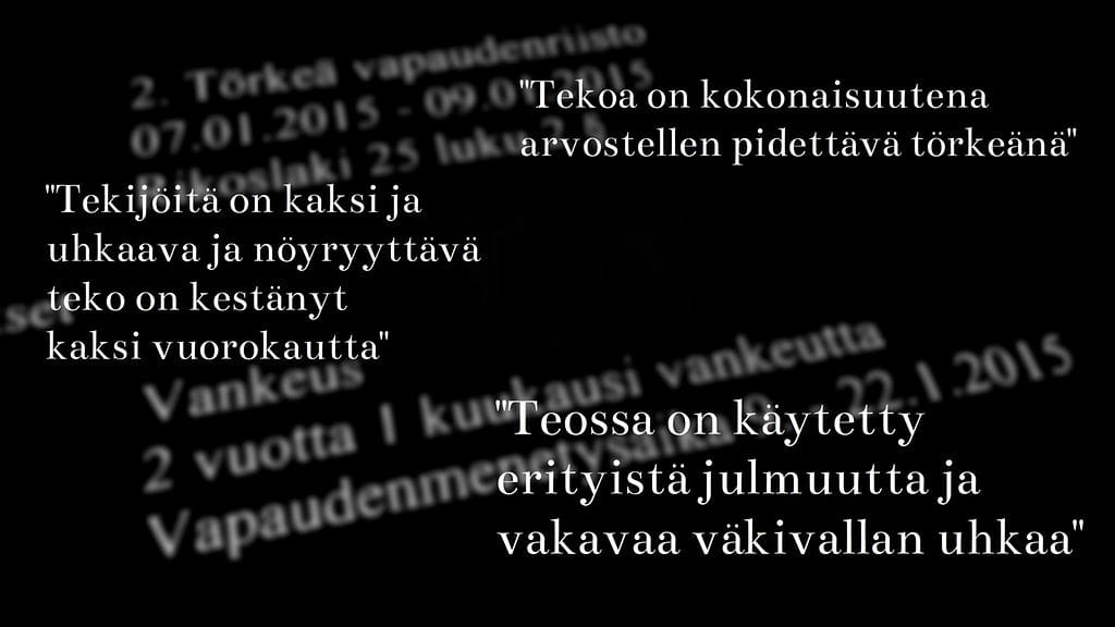 Oikeus antoi jutussa päätöksen viime maanantaina.