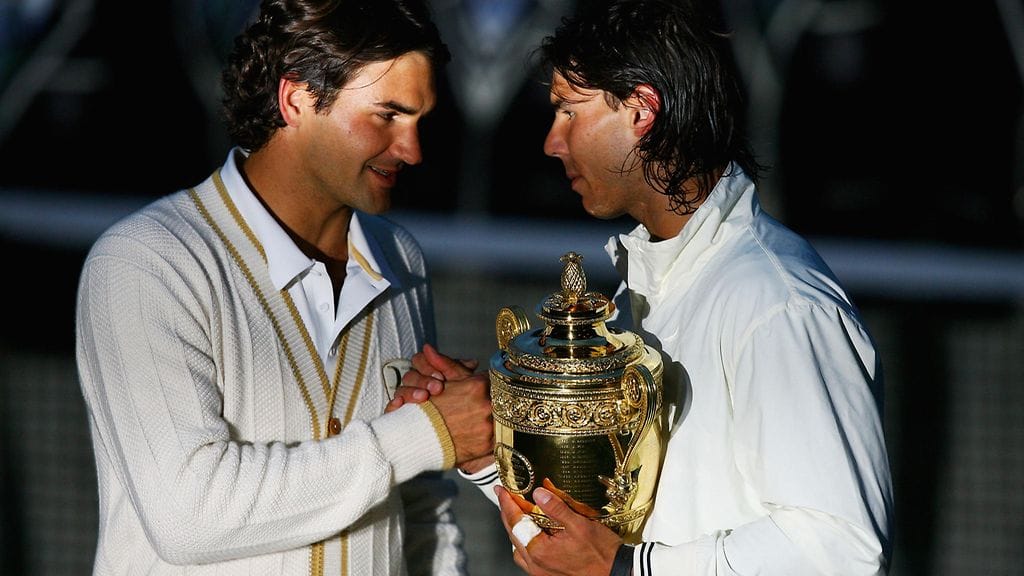 Roger Federer ja Rafael Nadal antoivat mielettömän tennisnäytöksen Wimbledonissa 2008.