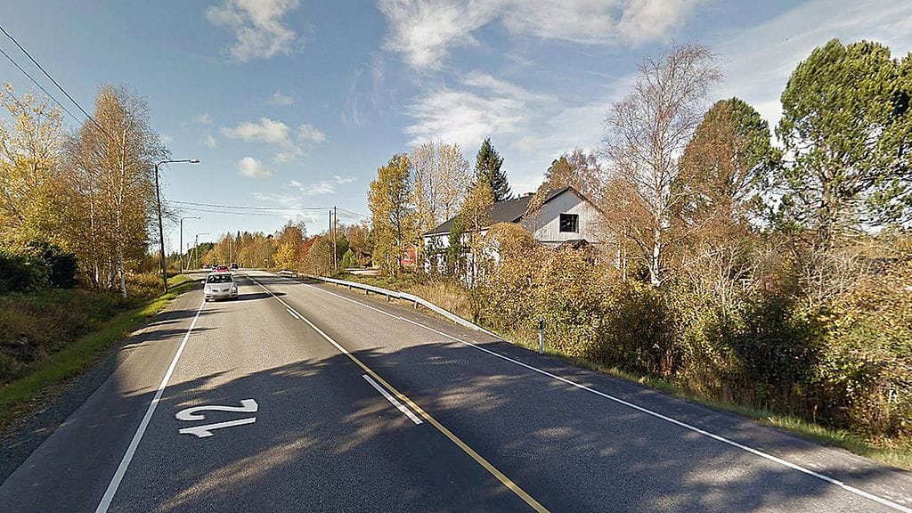 Onnettomuustienoota Google Mapsin kuvassa.