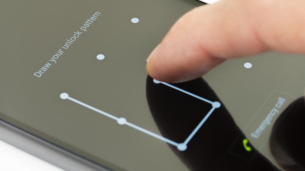 Lukituskuvion arvaaminen käy yllättävän helposti.