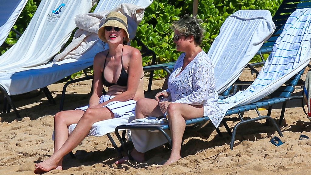 Sharon Stone rannalla 28.1.