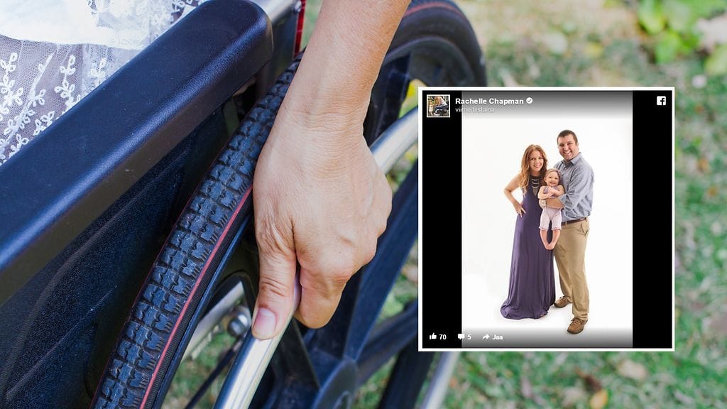 Tästä perhekuvasta ei uskoisi, että vielä muutama vuosi sitten nainen ei uskonut enää koskaan seisovansa.