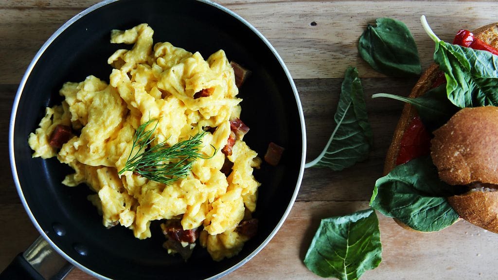 Munakokkeli on hyvä ja proteiinipitoinen aamupala.