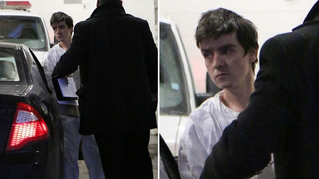 Bissonnettea talutettiin oikeudenkäyntiin Quebecissa maanantaina.