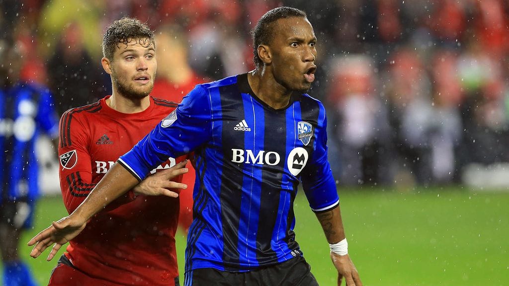 Didier Drogba Montreal Impactin paidassa.