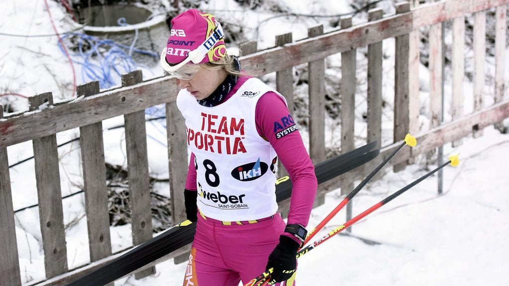 Riitta-Liisa Roponen Keuruun SM-hiihdoissa perjantaina.