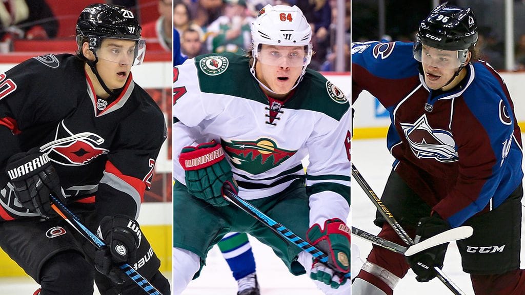 Sebastian Aho, Mikael Granlund ja Mikko Rantanen ovat juhlineet hattutemppua viime päivinä.