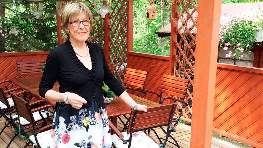 Sirkan poika nappasi kuvan uudesta leningistä kesäkuussa 2014. Sirkka oli saanut diagnoosin kolme kuukautta aiemmin eikä tiennyt, näkeekö enää kesää.