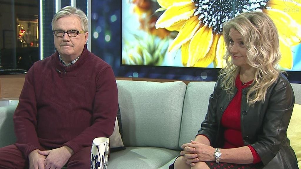 Kansanedustaja Päivi Räsänen (kd.) ja Terhokodin johtaja, ylilääkäri Juha Hänninen Huomenta Suomessa 14.2.2017.