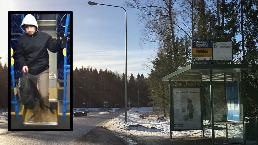 Kadonnut Harry Karjalainen jäi pois Sakarinmäen koulun pysäkillä Landbossa.