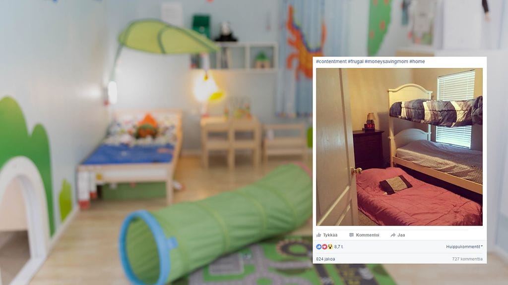 Äidin julkaisema kuva lastensa makuuhuoneesta on herättänyt runsaasti keskustelua puolesta ja vastaan.