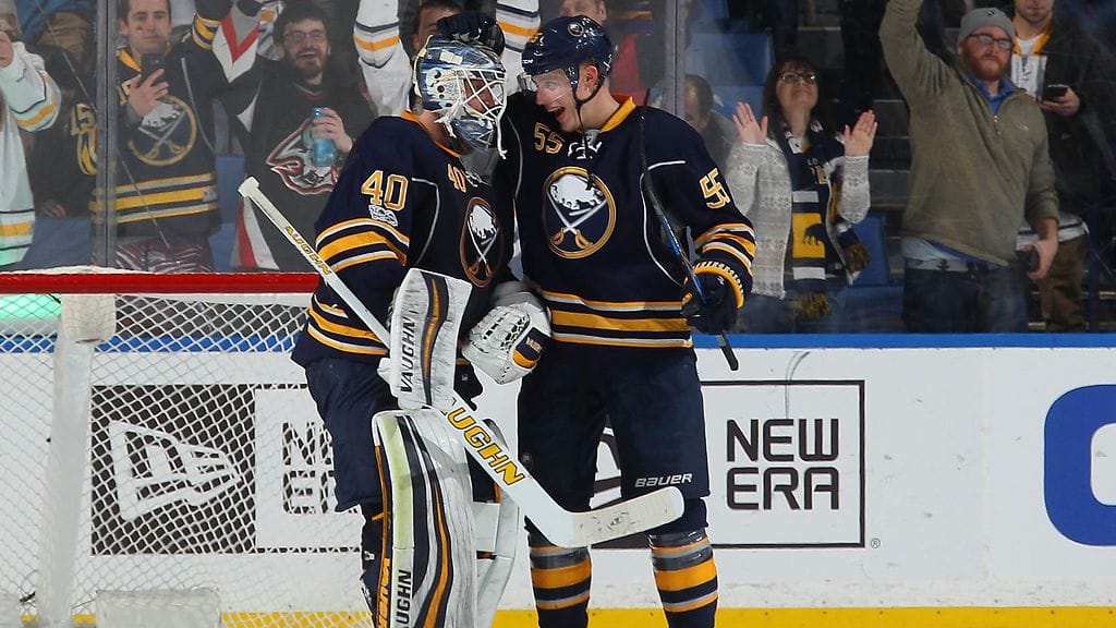 Robin Lehner ja Rasmus Ristolainen