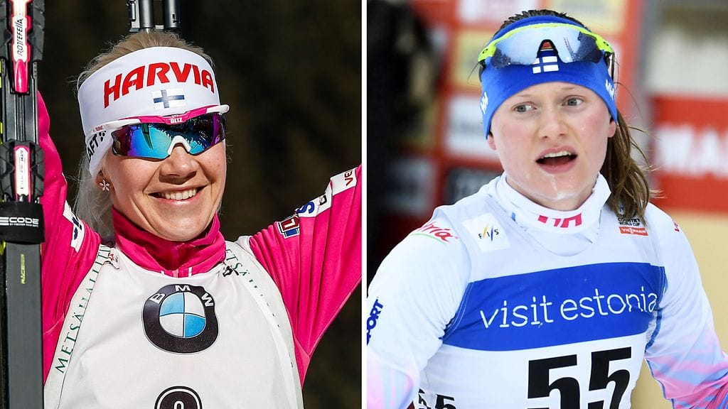 Kaisa Mäkäräinen (vas.) ja Johanna Matintalo.