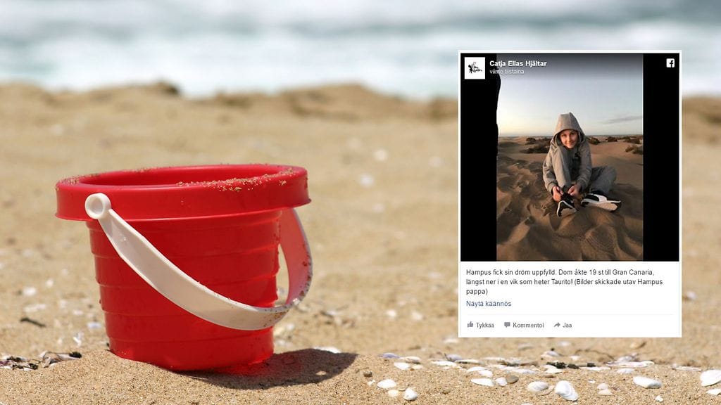 Pojan viimeinen toive yhteisestä lomareissusta toteutui anteliaiden ihmisten ansiosta.