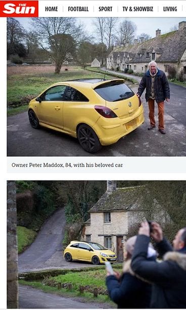 Kuvat Peter ja auto The Sun