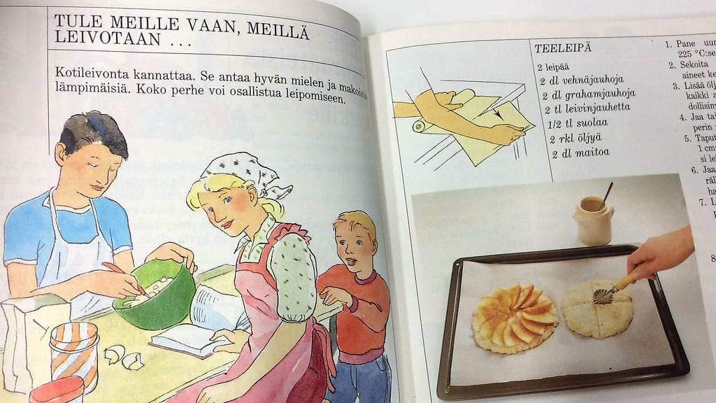 Kuva vuonna 1989 julkaistun Ole hyvä -kirjan vuoden 1998 painoksesta.