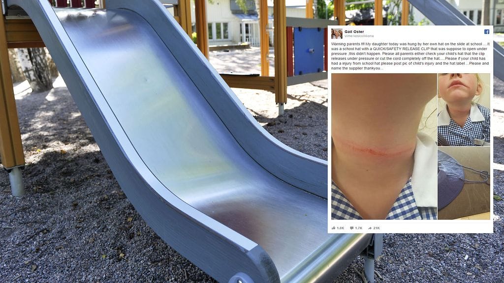 Hatun naru oli jäänyt kiinni liukumäkeen kohtalokkain seurauksin.