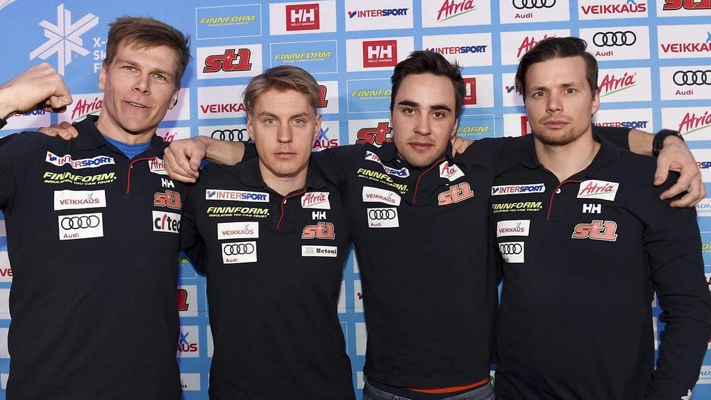 Matias Strandvall, Anssi Pentsinen, Ristomatti Hakola ja Martti Jylhä rymistelevät tänään sprinttiladulle.