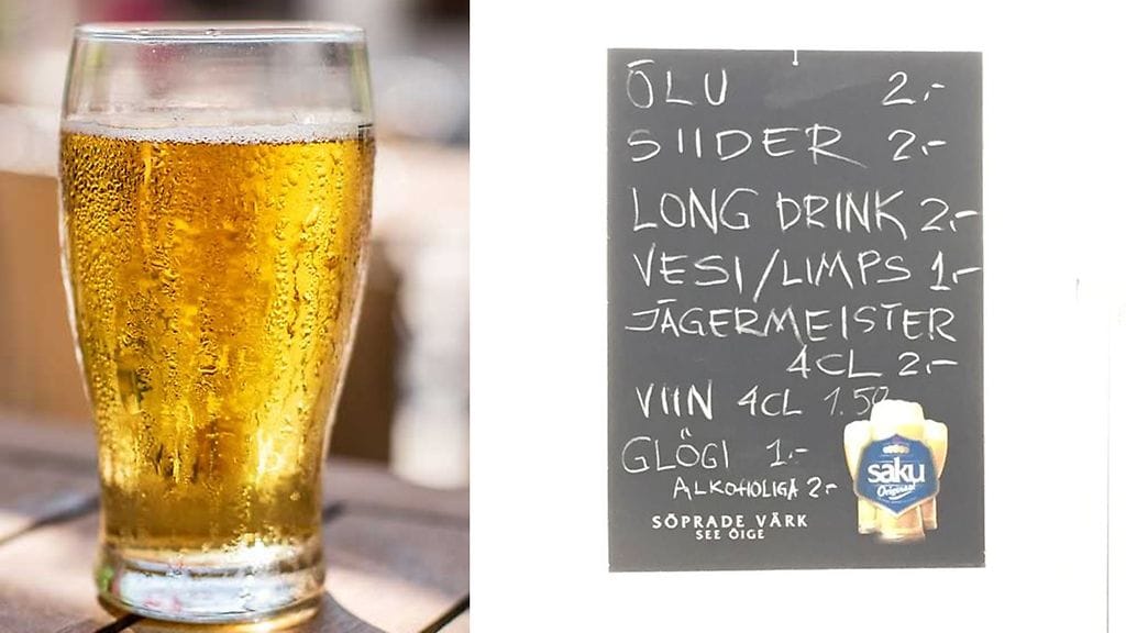 Olutta kahdella eurolla Virossa.