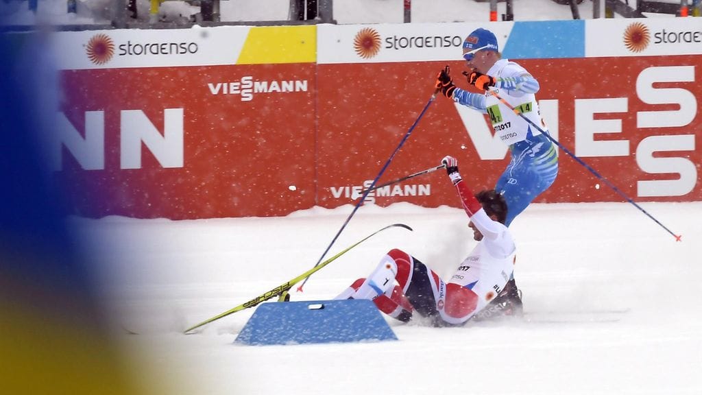 Emil Iversen Iivo Niskanen 2017 Lahti kolari