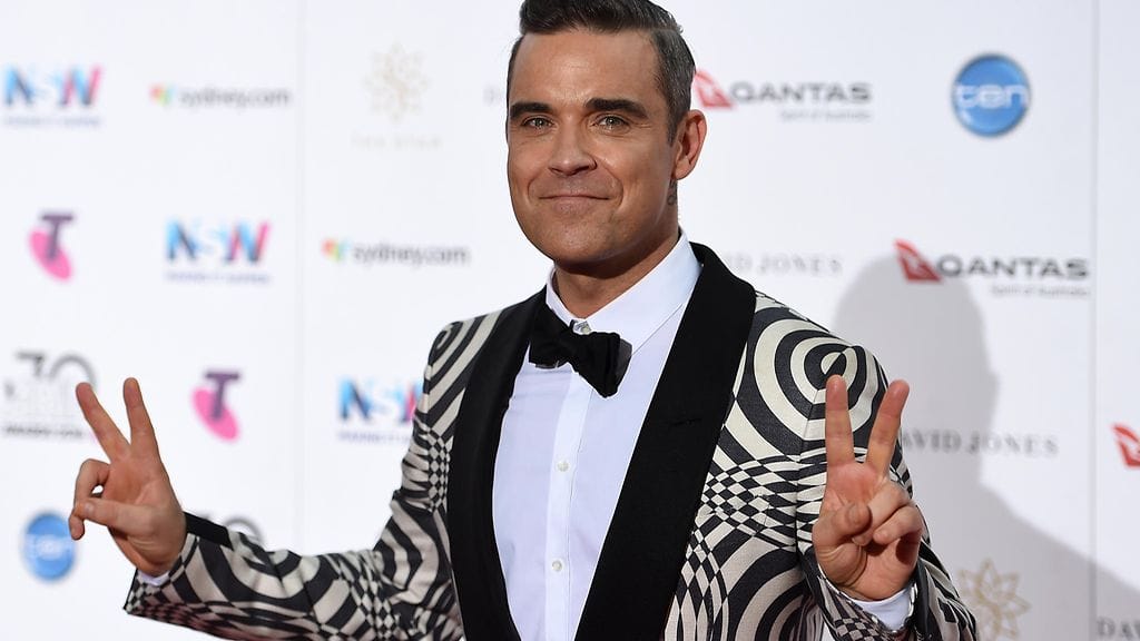 Robbie Williams kuvattuna Aria Awards -gaalassa Australiassa 23. marraskuuta 2016.