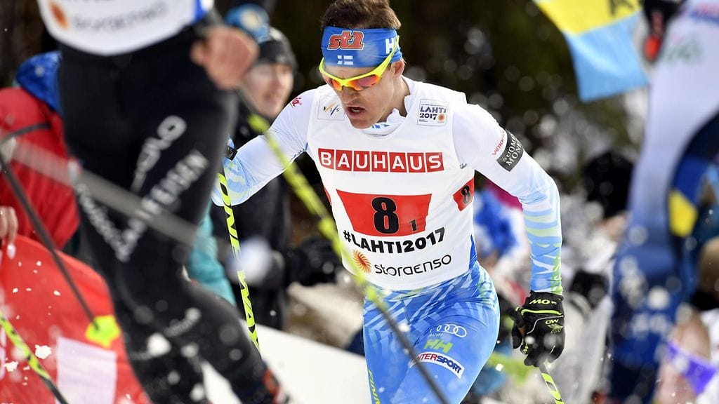 Sami Jauhojärvi MM-viestissä perjantaina.