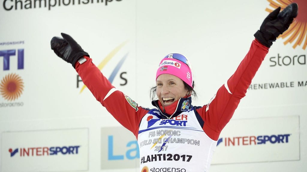 Marit Björgen nappasi neljä mestaruutta Lahdessa.