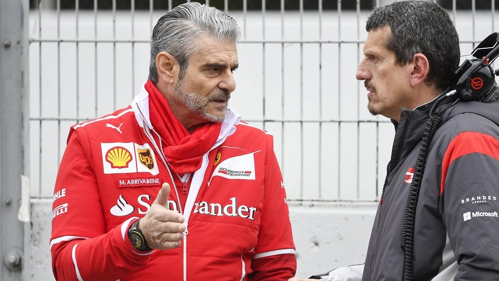 Maurizio Arrivabene ja Gunther Steiner 2017 Barcelona