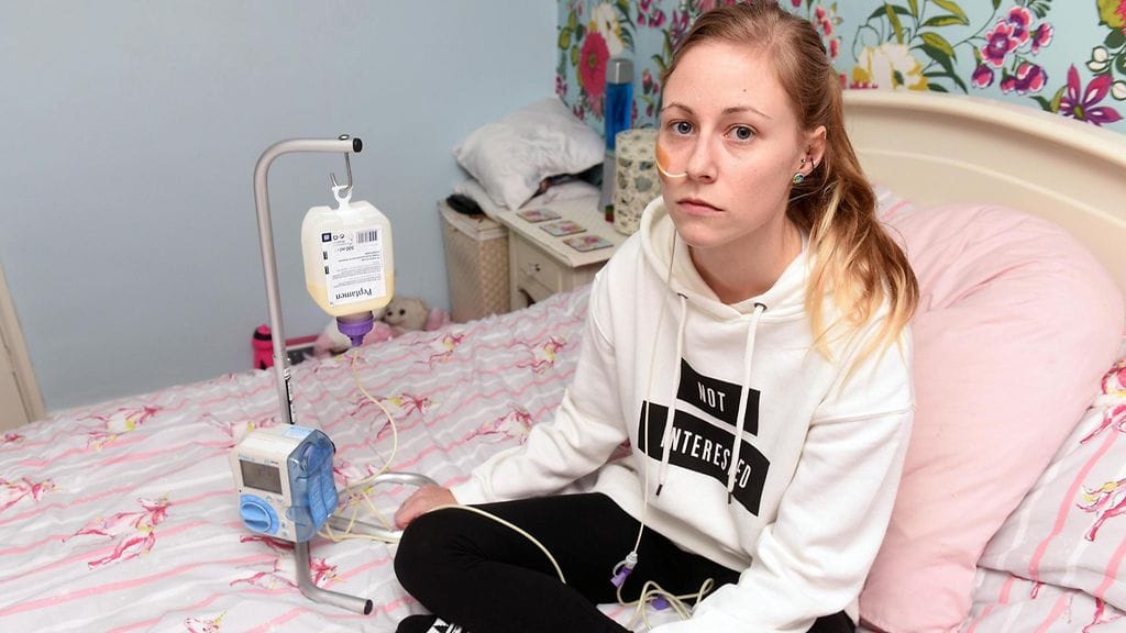 Hannah Leffler on käyttänyt nenämahaletkua marraskuusta 2015 saakka.