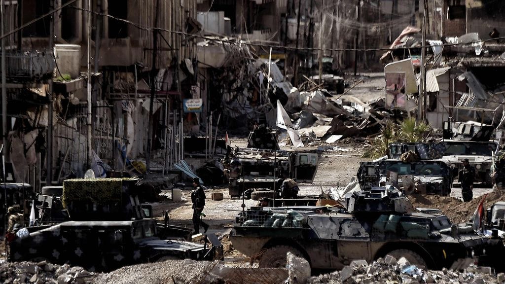 Mosul kuvattuna maaliskuussa 2017.