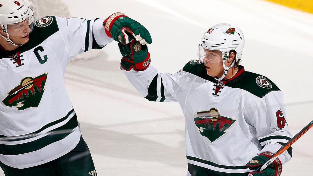 Mikko Koivu (vas.) ja Mikael Granlund