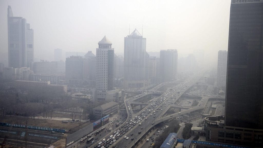 Kiina, saasteet, saastesumu