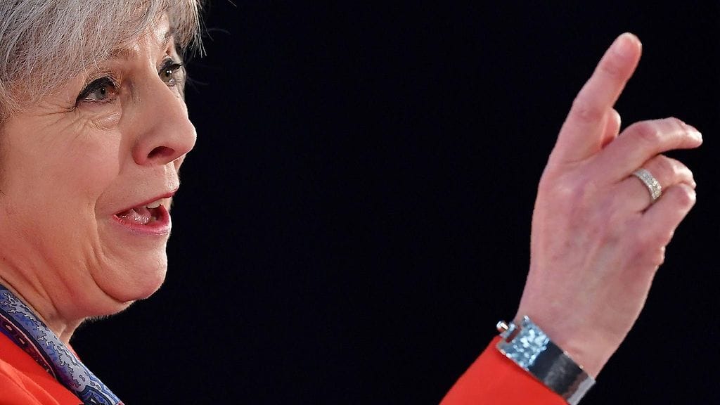 Theresa May maaliskuussa 2017.