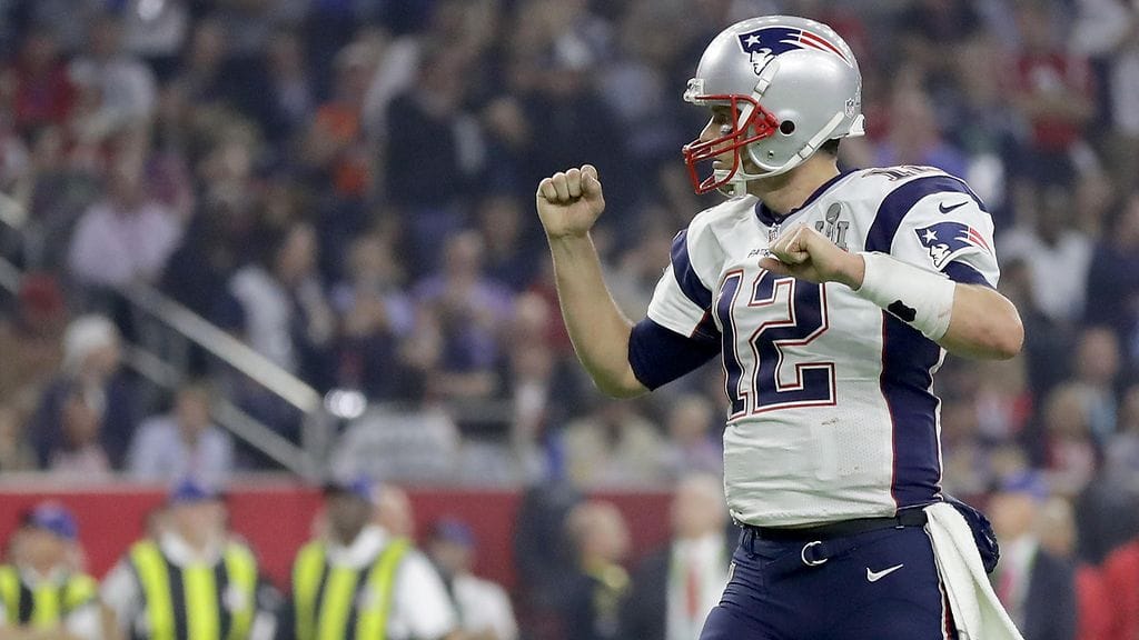 Tom Brady Super Bowlissa helmikuun alussa.