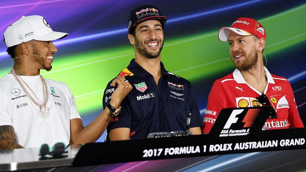 Lewis Hamilton, Daniel Ricciardo ja Sebastian Vettel – kaikki mukana mestaruustaistelussa?